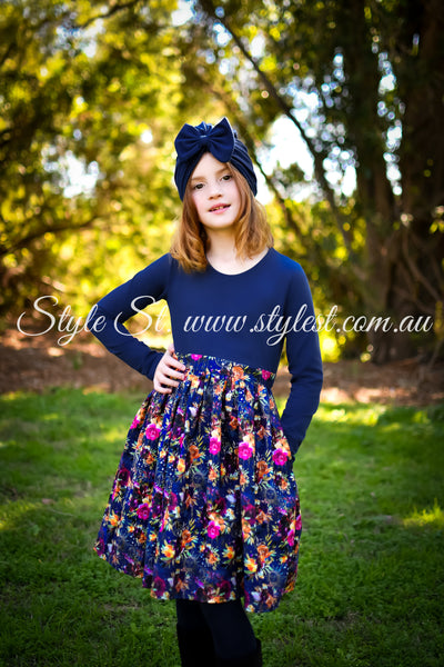 "Winter Moonlight" Long Sleeved Children's Dress