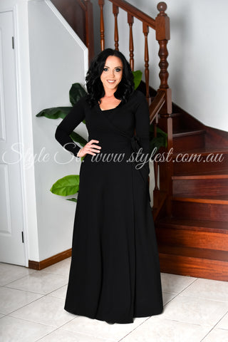 *LIMITED RELEASE* Black Ladies Wrap Dress