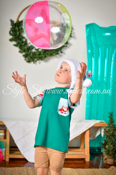 "Summertime Santa" Children's Raglan Tee