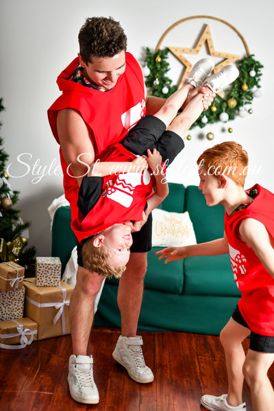 "Jingle Joy” Children's Singlet Hoodie