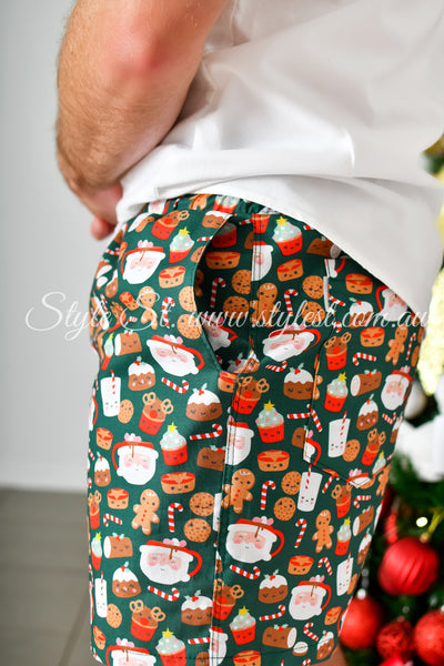 "Jolly Gingerbread" Men's Casual Shorts