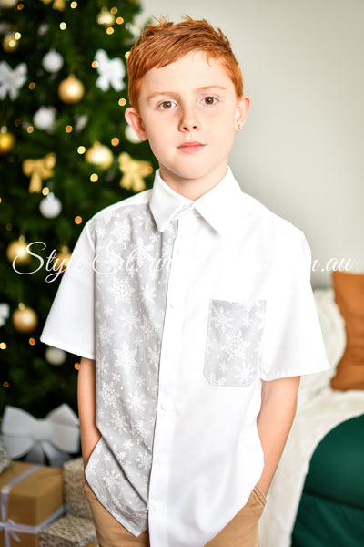 "Silver Snow" Children's Dress Shirt