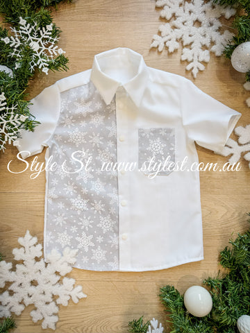 "Silver Snow" Children's Dress Shirt