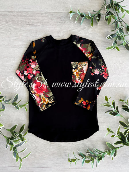 "Twilight Blossom" Children's Long Sleeve Raglan