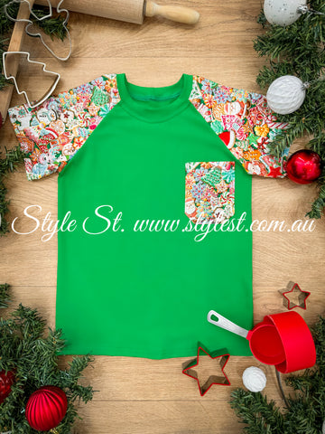 "Santa's Sweets" Children's Raglan Tee