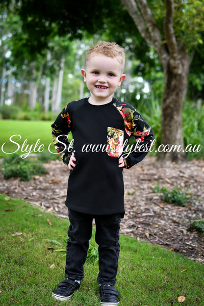 "Twilight Blossom" Children's Long Sleeve Raglan