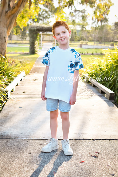 "Ellora Sky” Raglan Tee