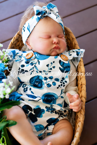 "Ellora Sky” Flutter Romper