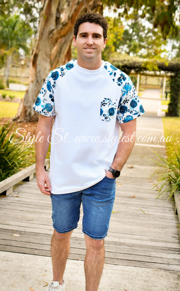 "Ellora Sky” Men's Raglan Tee