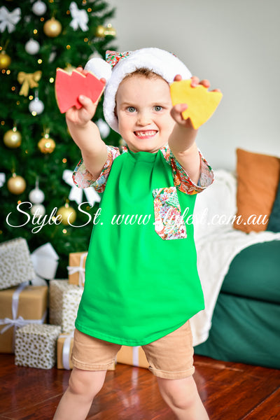 "Santa's Sweets" Children's Raglan Tee