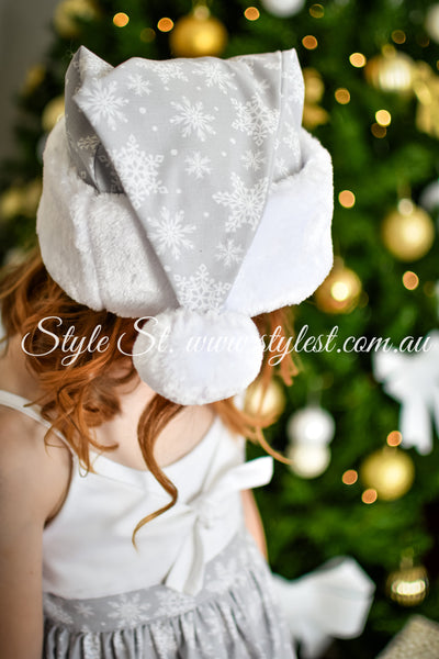 "Silver Snow" Santa Hats