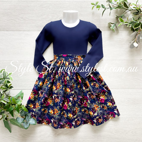 "Winter Moonlight" Long Sleeved Children's Dress