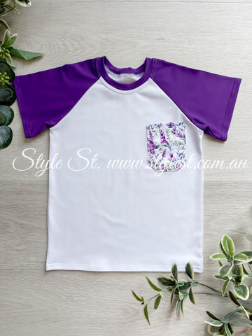 "Royal Blossom" Raglan Tee