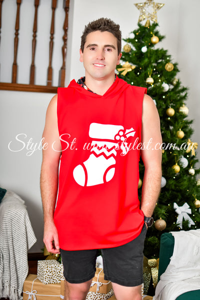 "Jingle Joy” Men's Singlet Hoodie