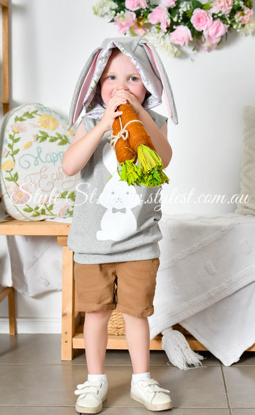 "Bunny Kisses” Children's Bunny Singlet Hoodie