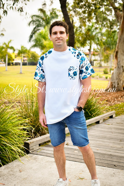 "Ellora Sky” Men's Raglan Tee