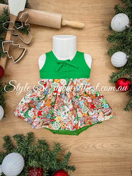 "Santa's Sweets" Dress Romper