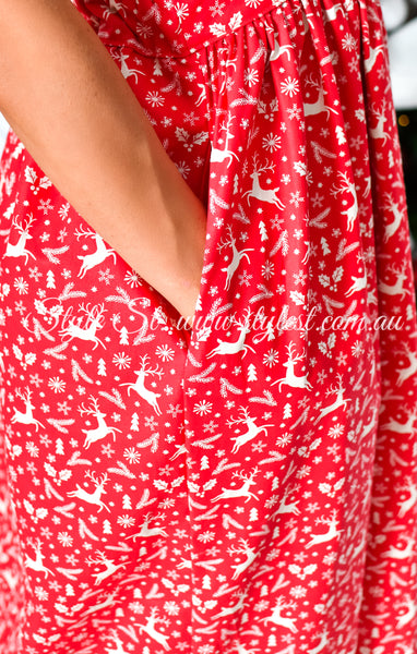 "Red Rudolph” Ladies Dress