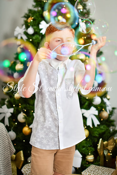 "Silver Snow" Children's Dress Shirt