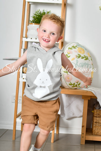 "Bunny Kisses” Children's Bunny Singlet Hoodie