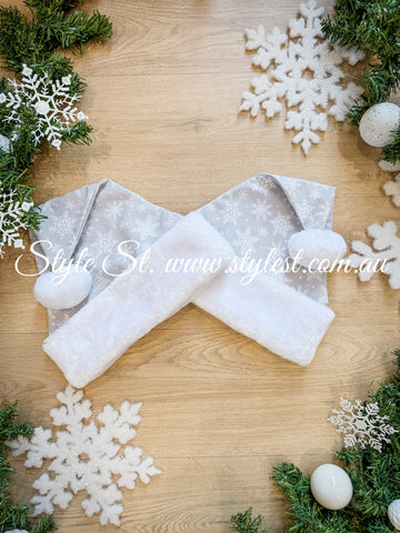 "Silver Snow" Santa Hats