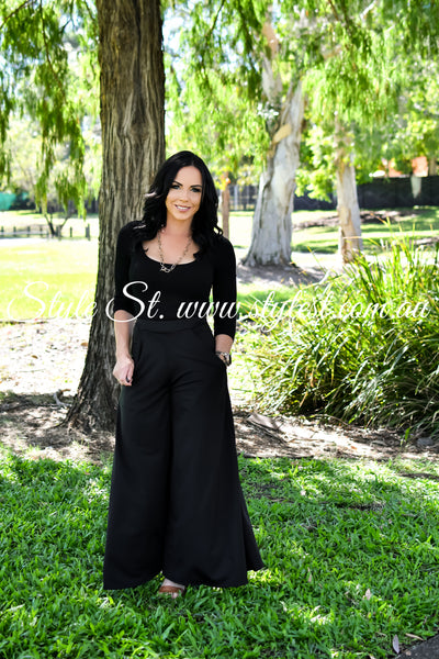 "Black” Ladies Palazzo Pants