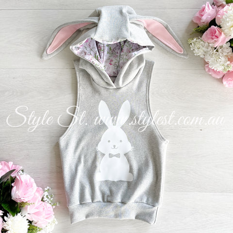 "Bunny Kisses” Children's Bunny Singlet Hoodie