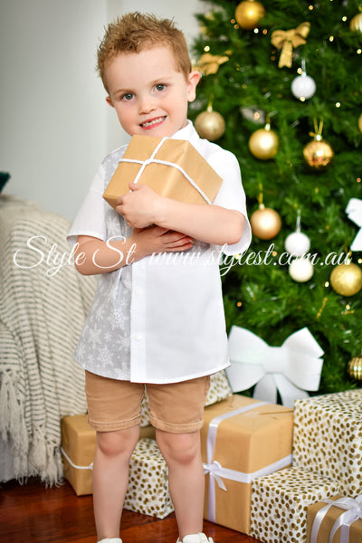 "Silver Snow" Children's Dress Shirt