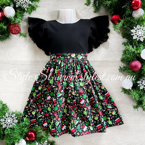 "Santa-Saurus" Children's Dress