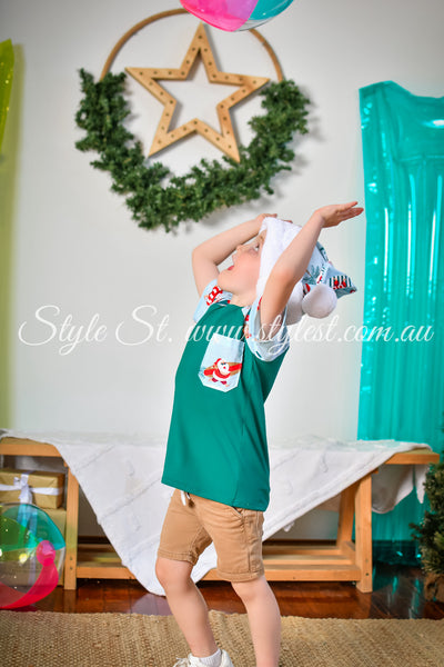 "Summertime Santa" Children's Raglan Tee