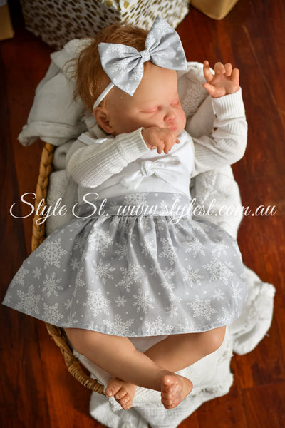 "Silver Snow" Dress Romper