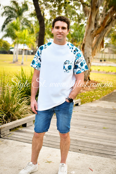 "Ellora Sky” Men's Raglan Tee