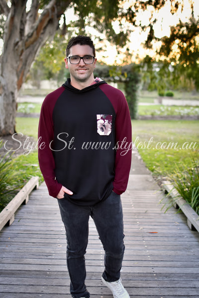 "Fine Wine" Men's Long sleeve Raglan Tee