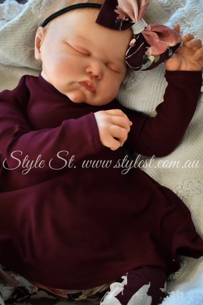 "Fine Wine" Long Sleeved Peplum & Leggings Set