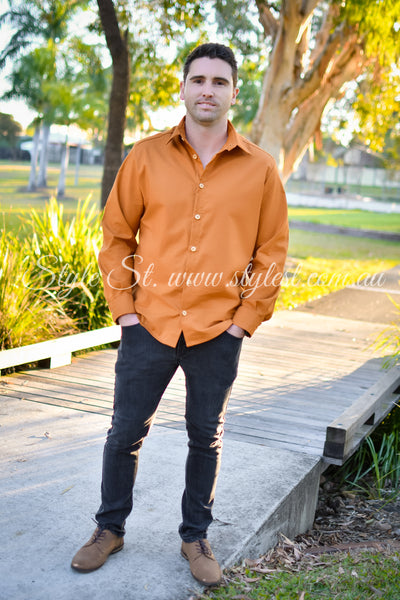 "Marigold Meadows" Men's  Long Sleeved Dress Shirt