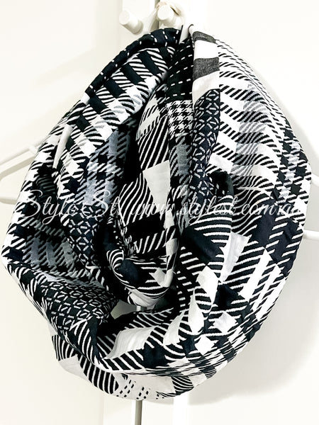 *LIMITED RELEASE* Black Checker Infinity Scarf