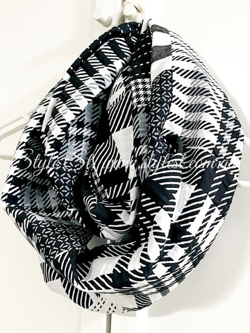 *LIMITED RELEASE* Black Checker Infinity Scarf