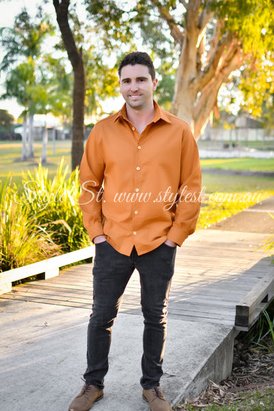 "Marigold Meadows" Men's  Long Sleeved Dress Shirt