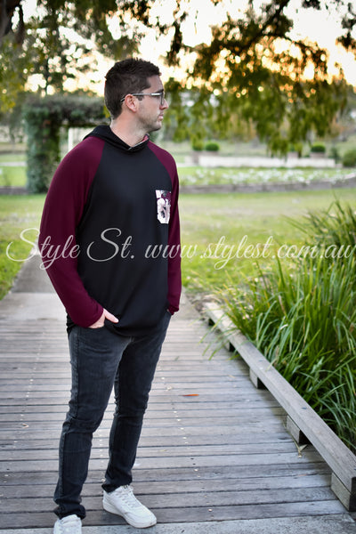 "Fine Wine" Men's Long sleeve Raglan Tee