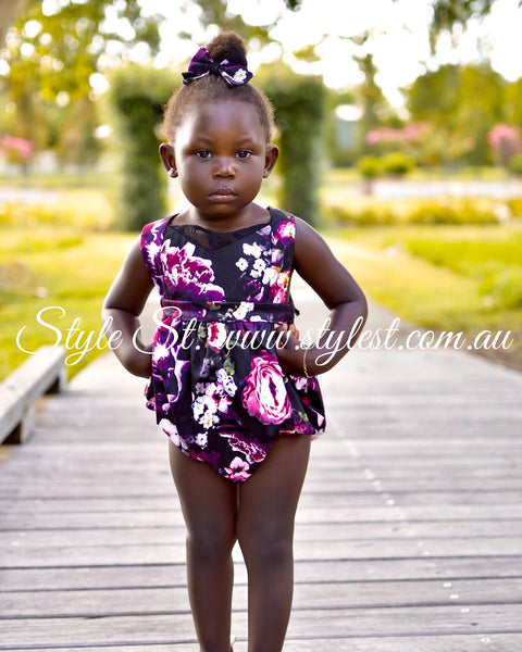 “Regal Garden" Bubble Romper