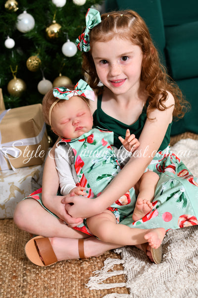 PREORDER "Peppermint Snap" Baby Romper