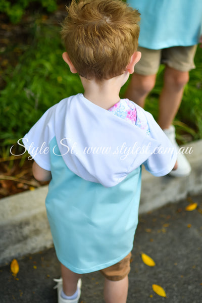 "Blue Butterfly” Children's Raglan Hoodie