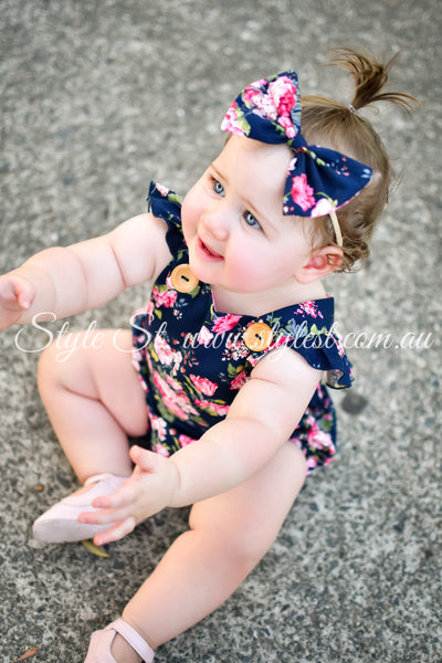 "Raspberry Kiss” Flutter Romper