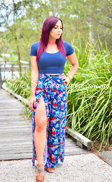 "Blue Iris" Ladies Wrap Pants