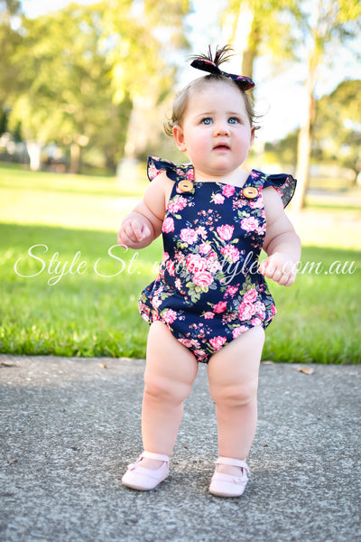 "Raspberry Kiss” Flutter Romper