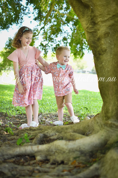 “Dusty Daisy" Dress Shirt & Bow Tie