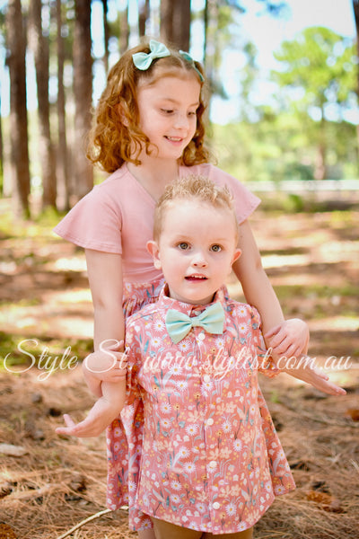 “Dusty Daisy" Dress Shirt & Bow Tie