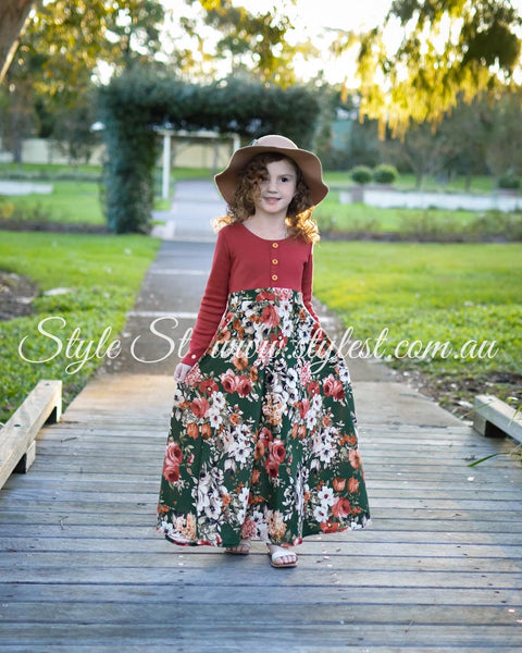 "Winter Fire" Children's Dress