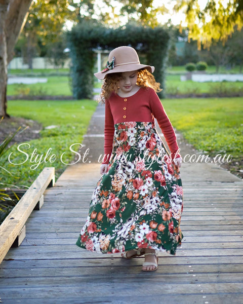 "Winter Fire" Children's Dress