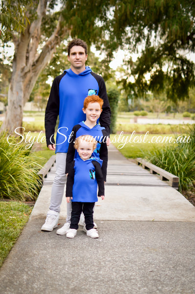 “Blueberry Blossom" Men's Raglan Hoodie